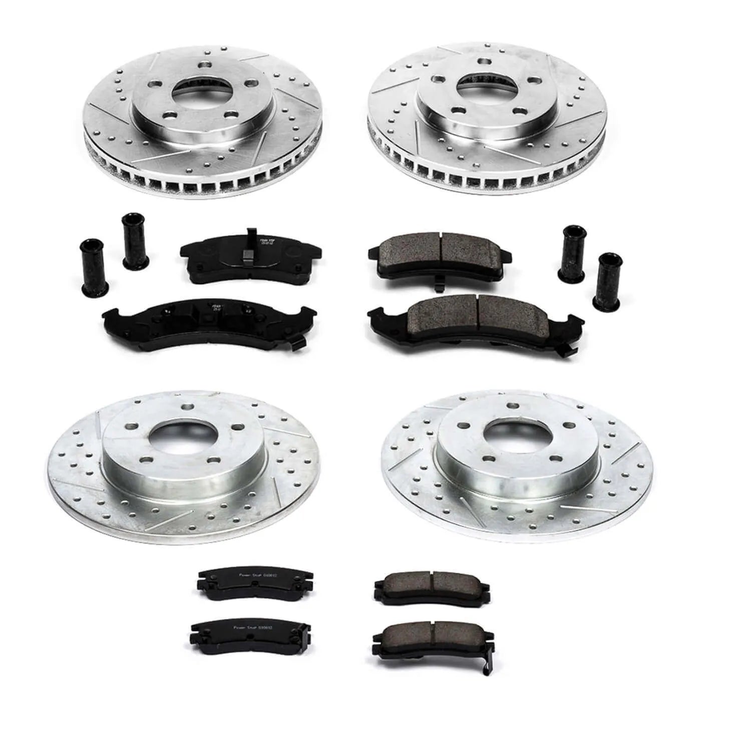 Power Stop K2761 - Z23 Evolution Sport Performance 1-Click Brake Kit With Hardware (Front And Rear)
