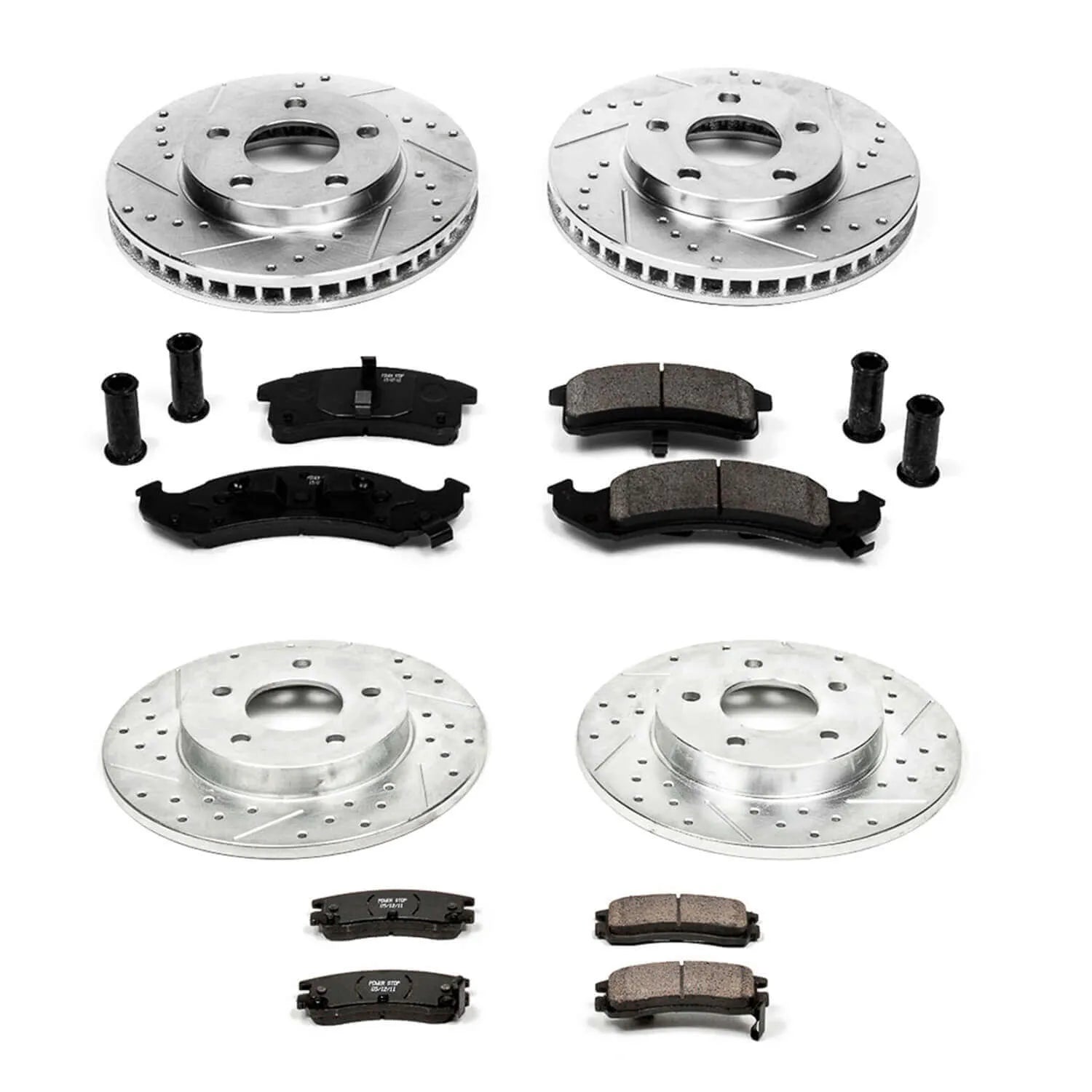 Power Stop K2763 - Z23 Evolution Sport Performance 1-Click Brake Kit With Hardware (Front And Rear)