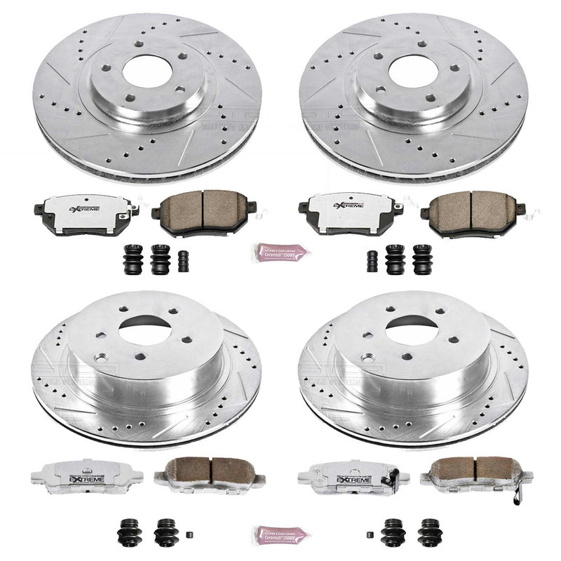 Power Stop K2767-26 Z26 Extreme Street Warrior 1-Click Brake Kit (Front And Rear) for 2003-2011 INFINITI FX35 product image