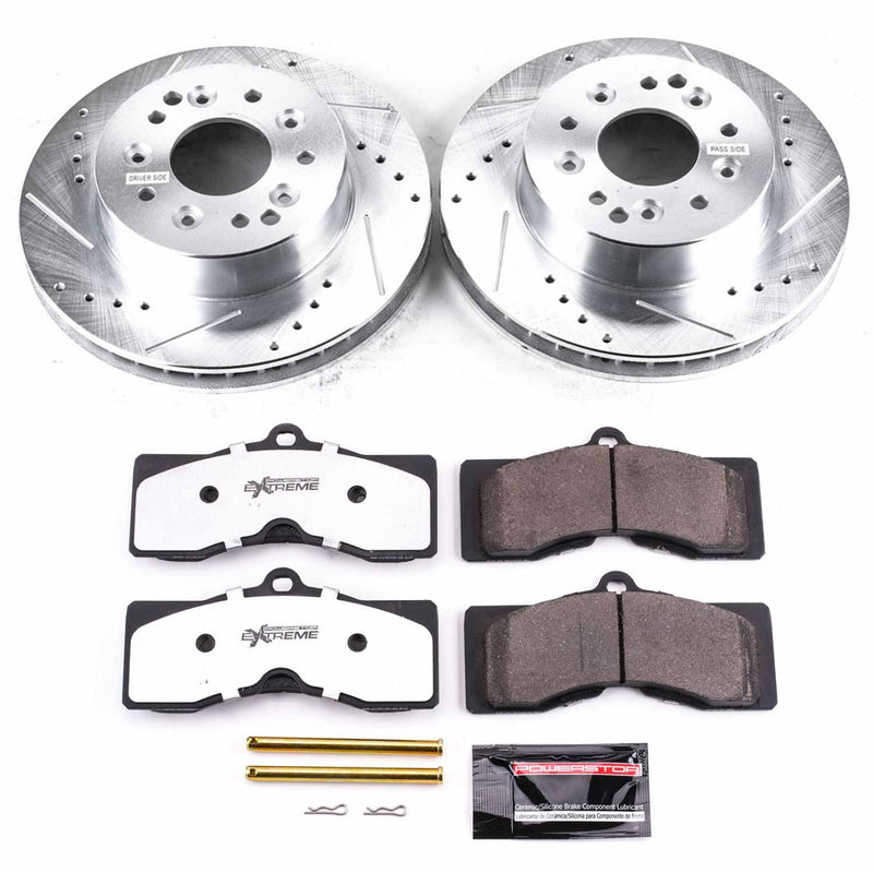 Power Stop K2769-26 Z26 Extreme Street Warrior 1-Click Brake Kit (Front And Rear) for 1969 Chevrolet Camaro product image