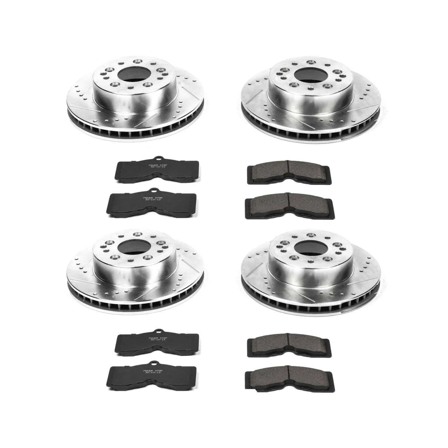 Power Stop K2769 - Z23 Evolution Sport Performance 1-Click Brake Kit With Hardware (Front And Rear)