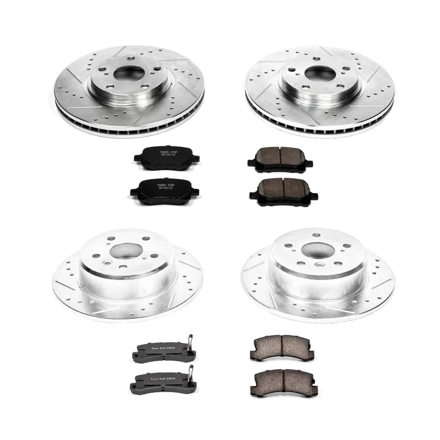 Power Stop K2774 - Z23 Evolution Sport Performance 1-Click Brake Kit With Hardware (Front And Rear)