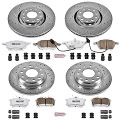 Power Stop K2777-26 Z26 Extreme Street Warrior 1-Click Brake Kit (Front And Rear) for 2002-2006 Audi A4 product image