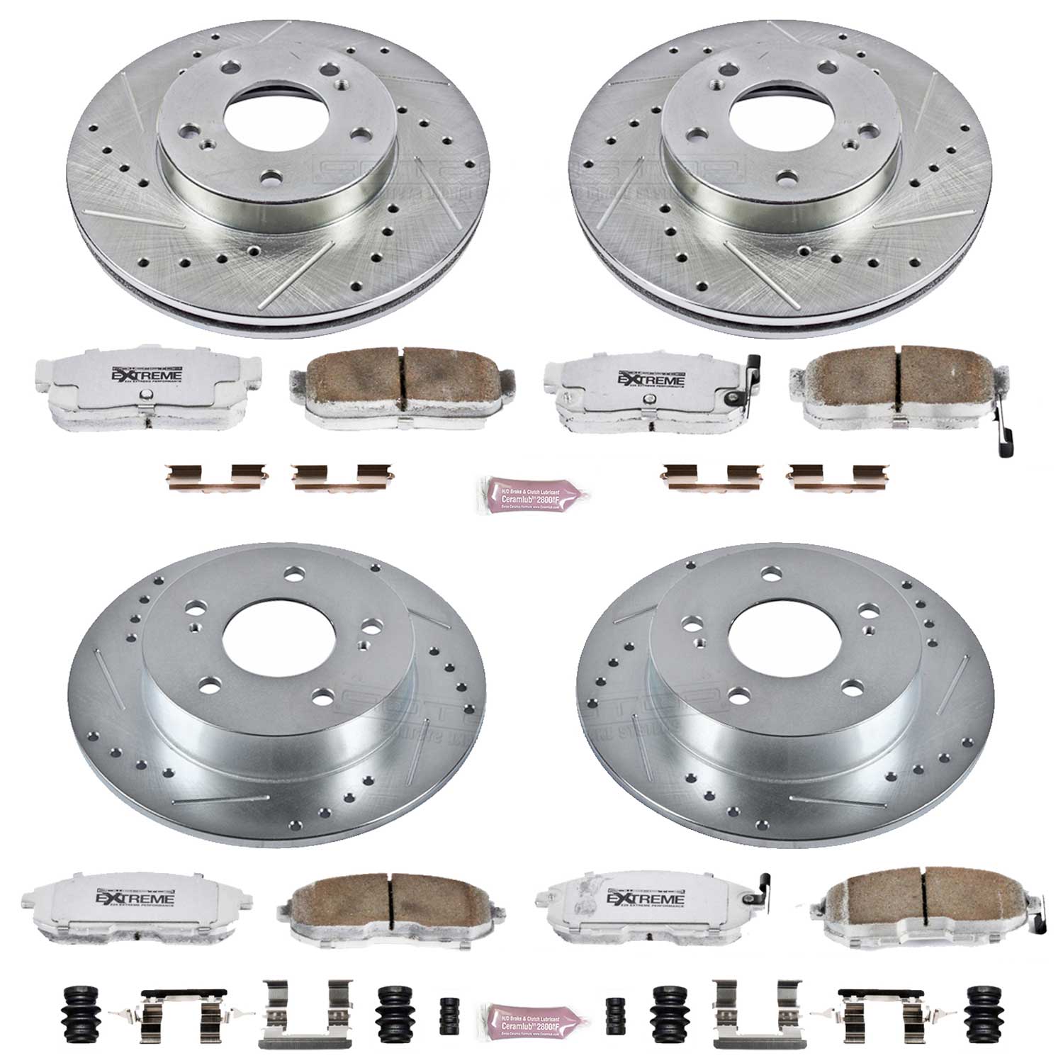 Power Stop K2780-26 Z26 Extreme Street Warrior 1-Click Brake Kit (Front And Rear) for 1989-1994 Nissan Maxima product image