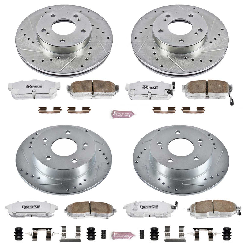 Power Stop K2780-26 Z26 Extreme Street Warrior 1-Click Brake Kit (Front And Rear) for 1989-1994 Nissan Maxima product image