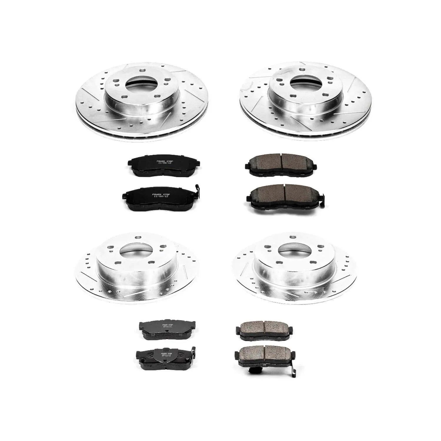 Power Stop K2780 - Z23 Evolution Sport Performance 1-Click Brake Kit With Hardware (Front And Rear)