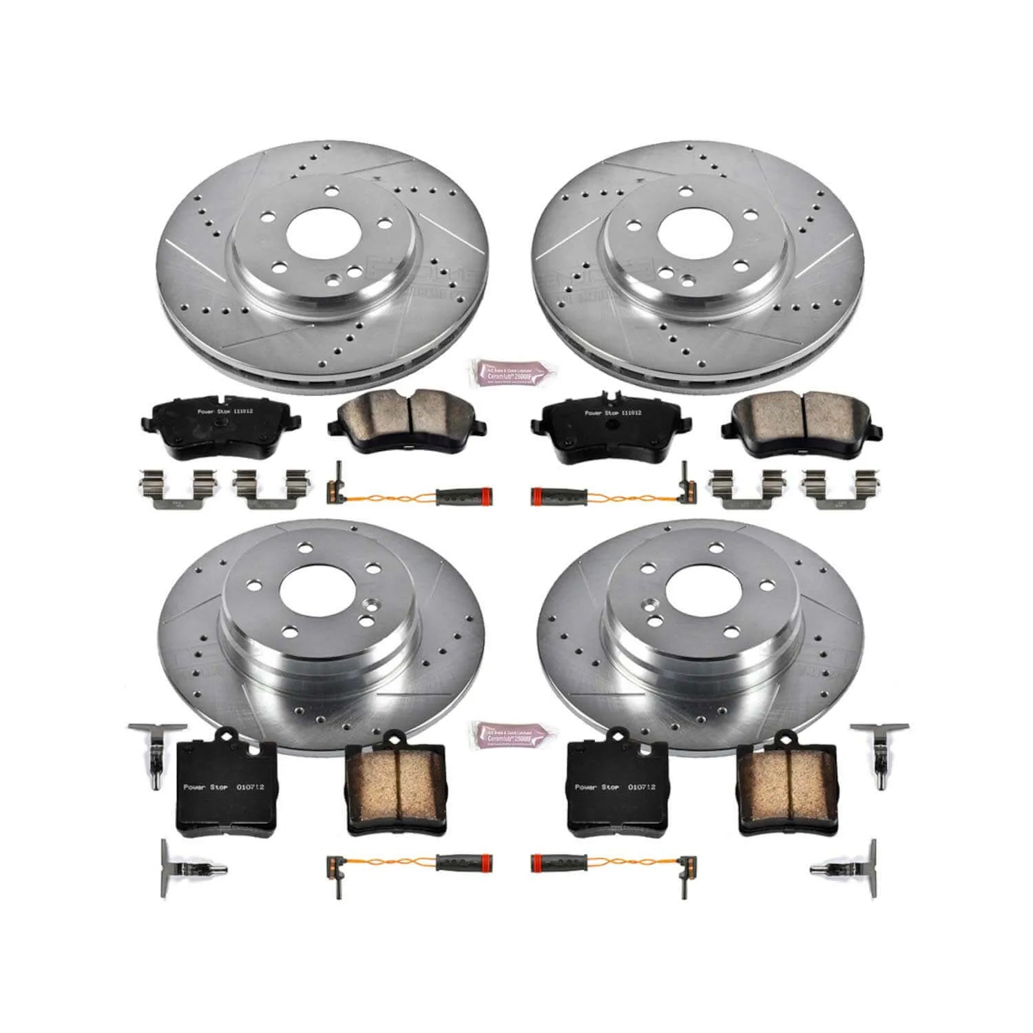 Power Stop K2783 - Z23 Evolution Sport Performance 1-Click Brake Kit (Front And Rear)