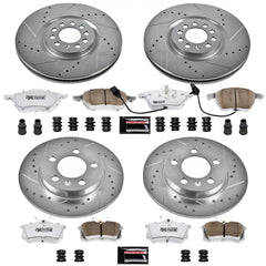 Power Stop K2795-26 Z26 Extreme Street Warrior 1-Click Brake Kit (Front And Rear) for 2000-2006 Audi Tt product image