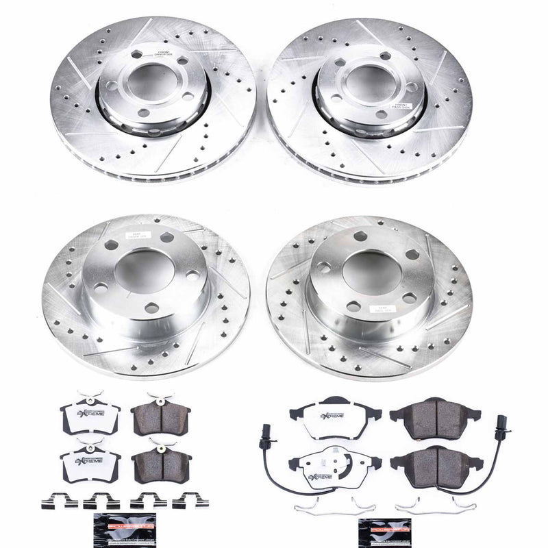 Power Stop K2800-26 Z26 Extreme Street Warrior 1-Click Brake Kit (Front And Rear) for 1999-2005 Volkswagen Passat - product image