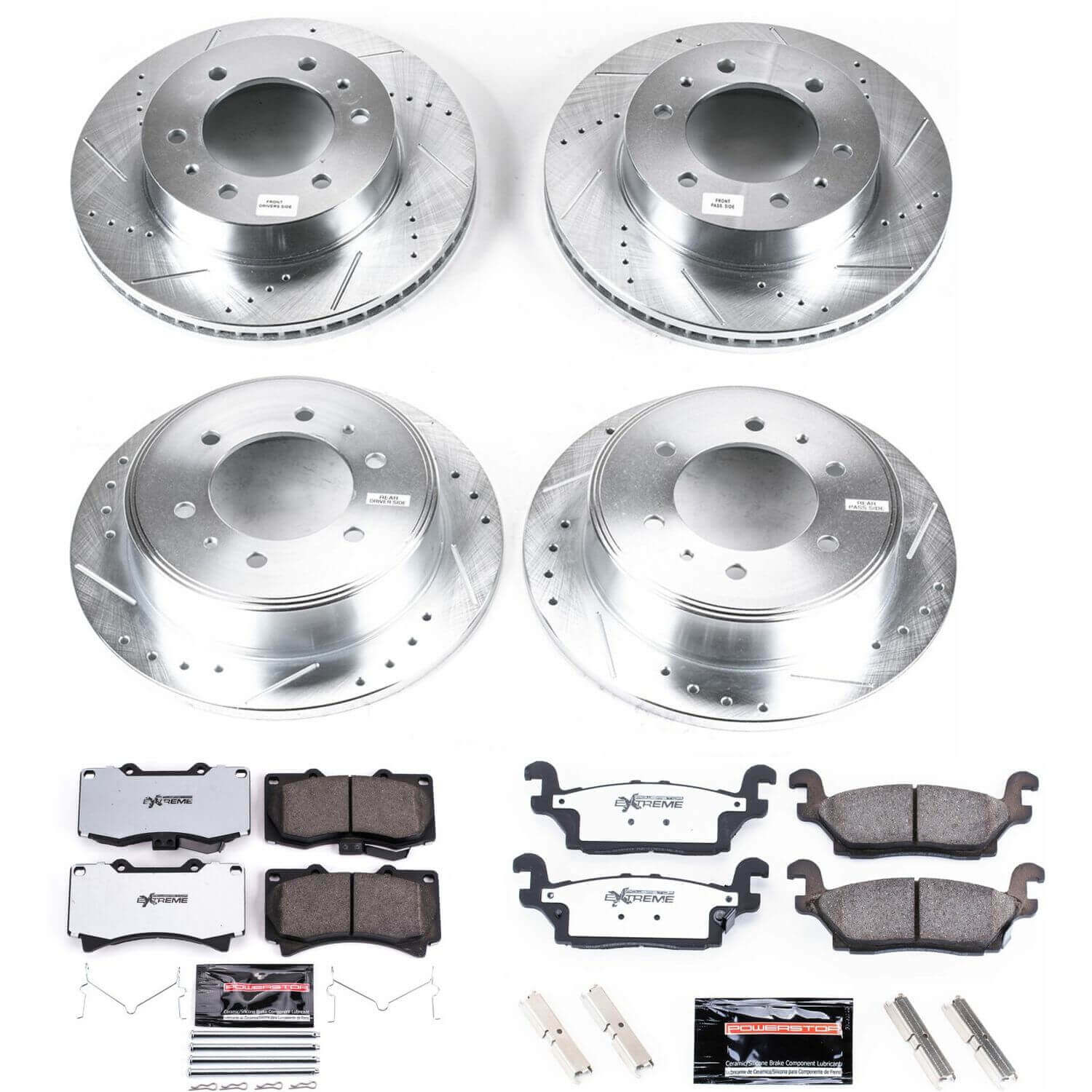 Power Stop K2820-36 Z36 Severe-Duty Truck And Tow 1-Click Front And Rear Brake Kit for 2006-2010 Hummer H3 product image