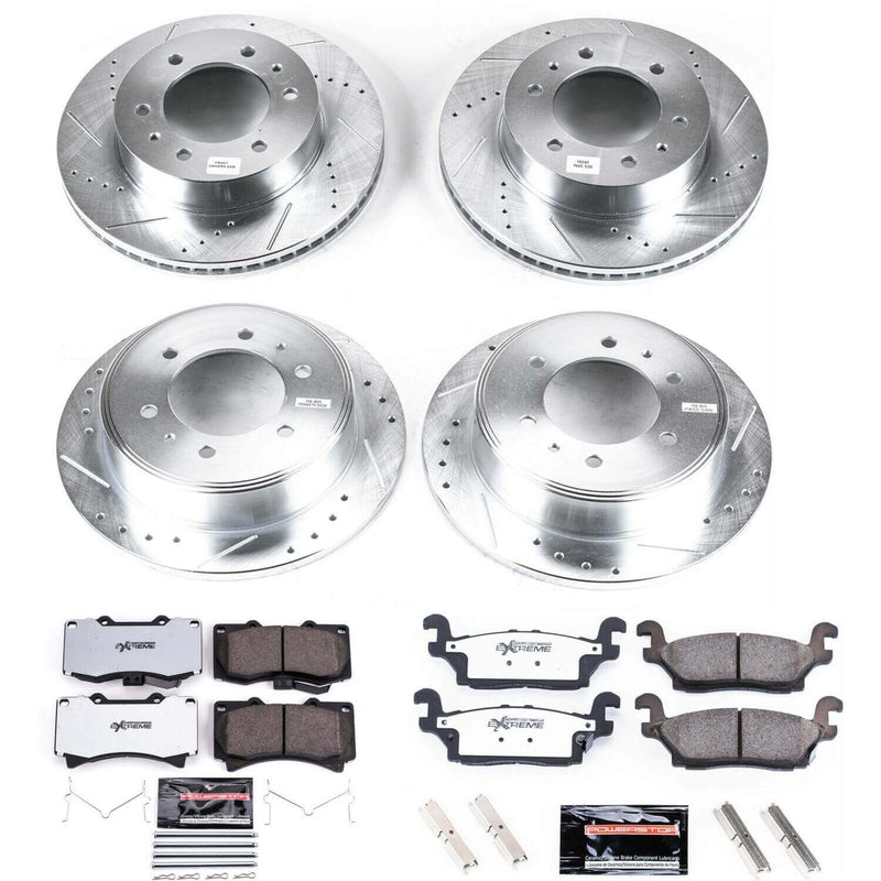 Power Stop K2820-36 Z36 Severe-Duty Truck And Tow 1-Click Front And Rear Brake Kit for 2006-2010 Hummer H3 product image
