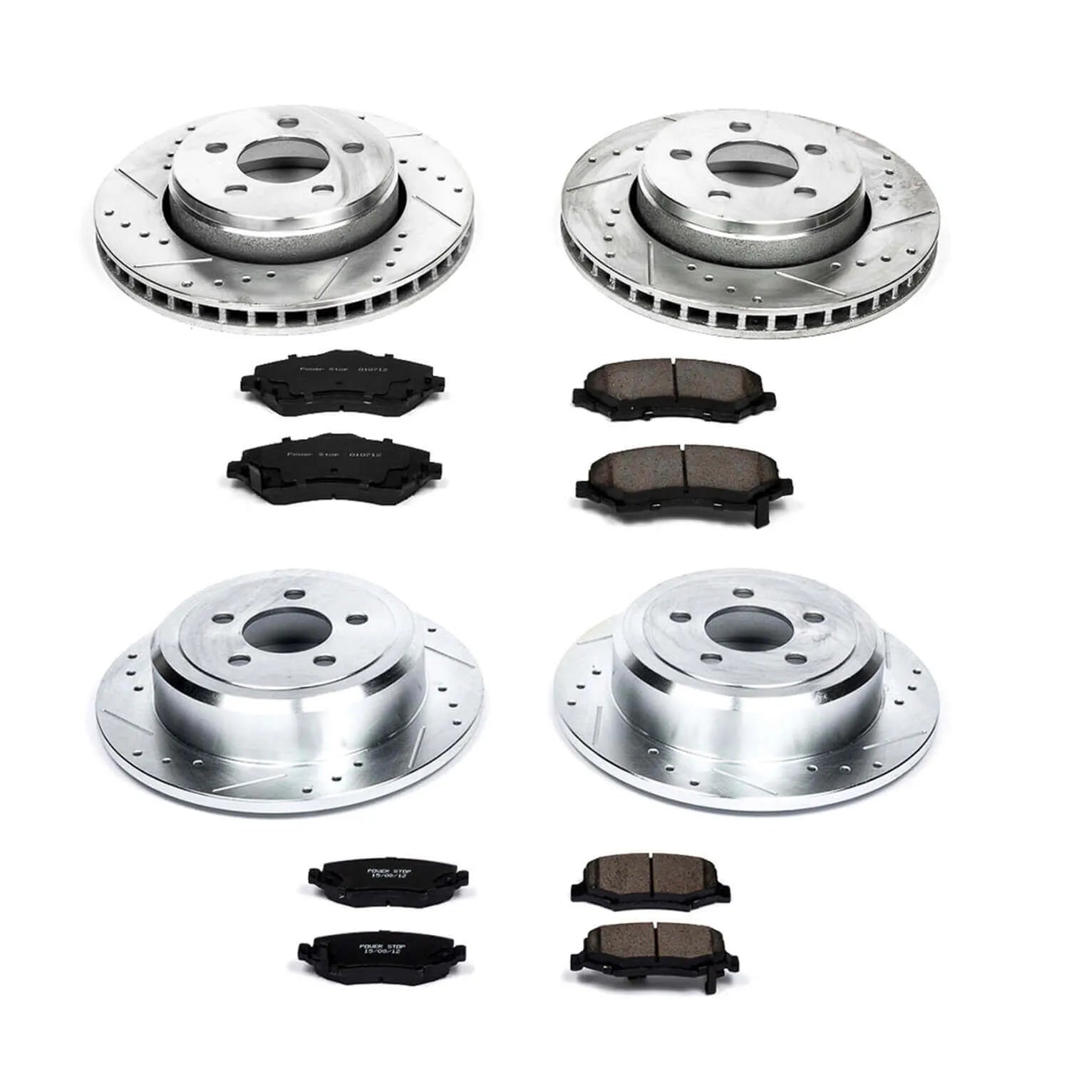 Power Stop K2832 - Z23 Evolution Sport Performance 1-Click Brake Kit With Hardware (Front And Rear)