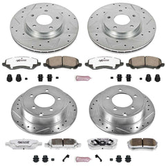Power Stop K2840-26 Z26 Extreme Street Warrior 1-Click Brake Kit (Front And Rear) for 2007-2017 Chrysler 200 product image