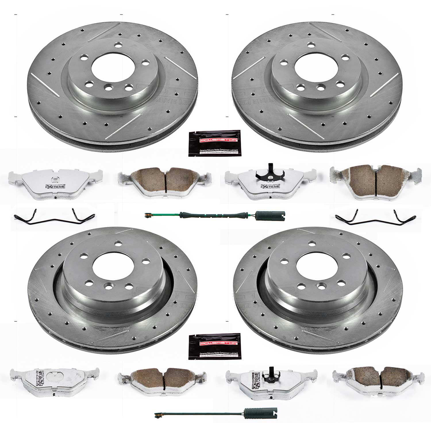 Power Stop K2841-26 Z26 Extreme Street Warrior 1-Click Brake Kit (Front And Rear) for 1998-2002 BMW Z3 product image