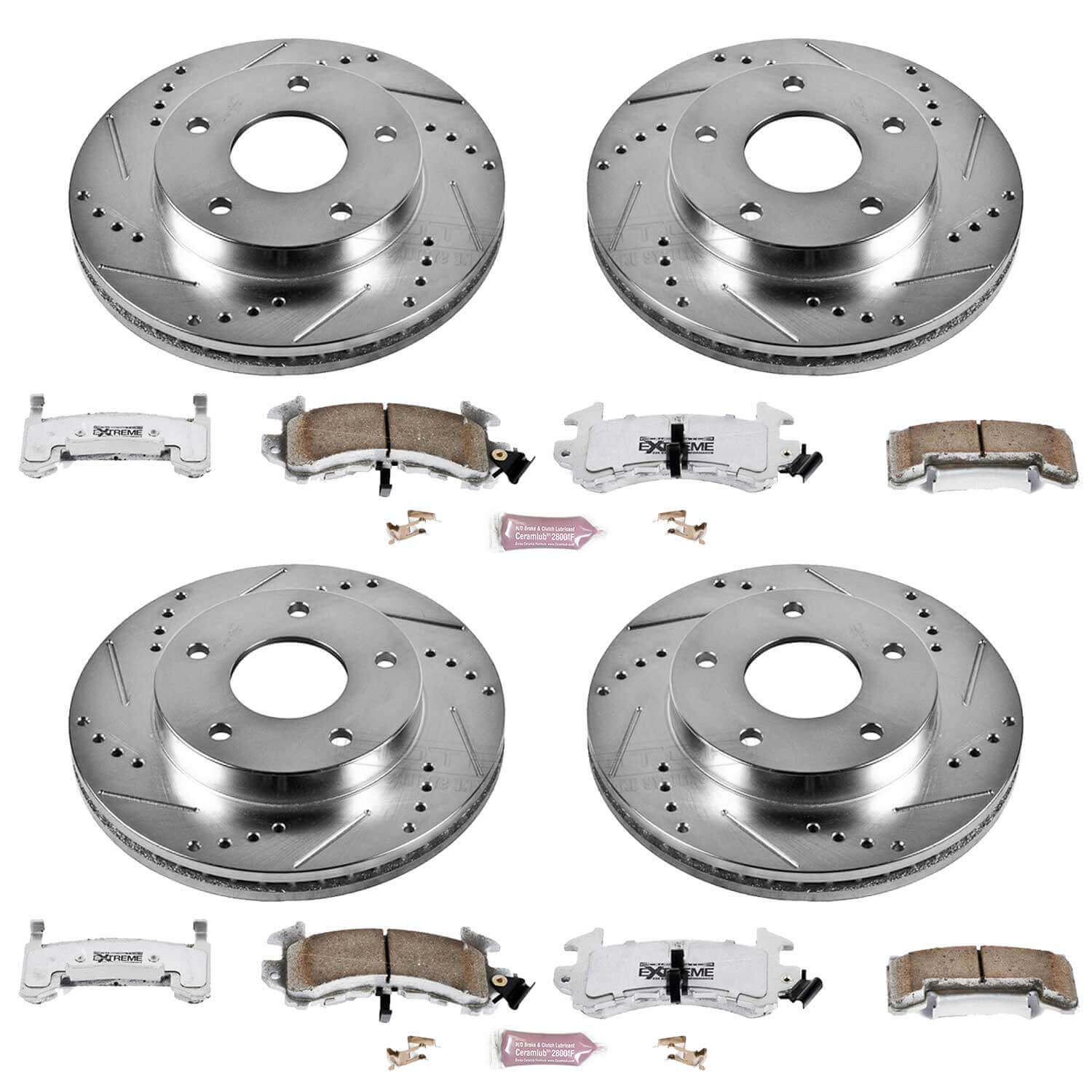 Power Stop K2847-26 Z26 Extreme Street Warrior 1-Click Brake Kit (Front And Rear) for 1979-1985 Oldsmobile Toronado product image