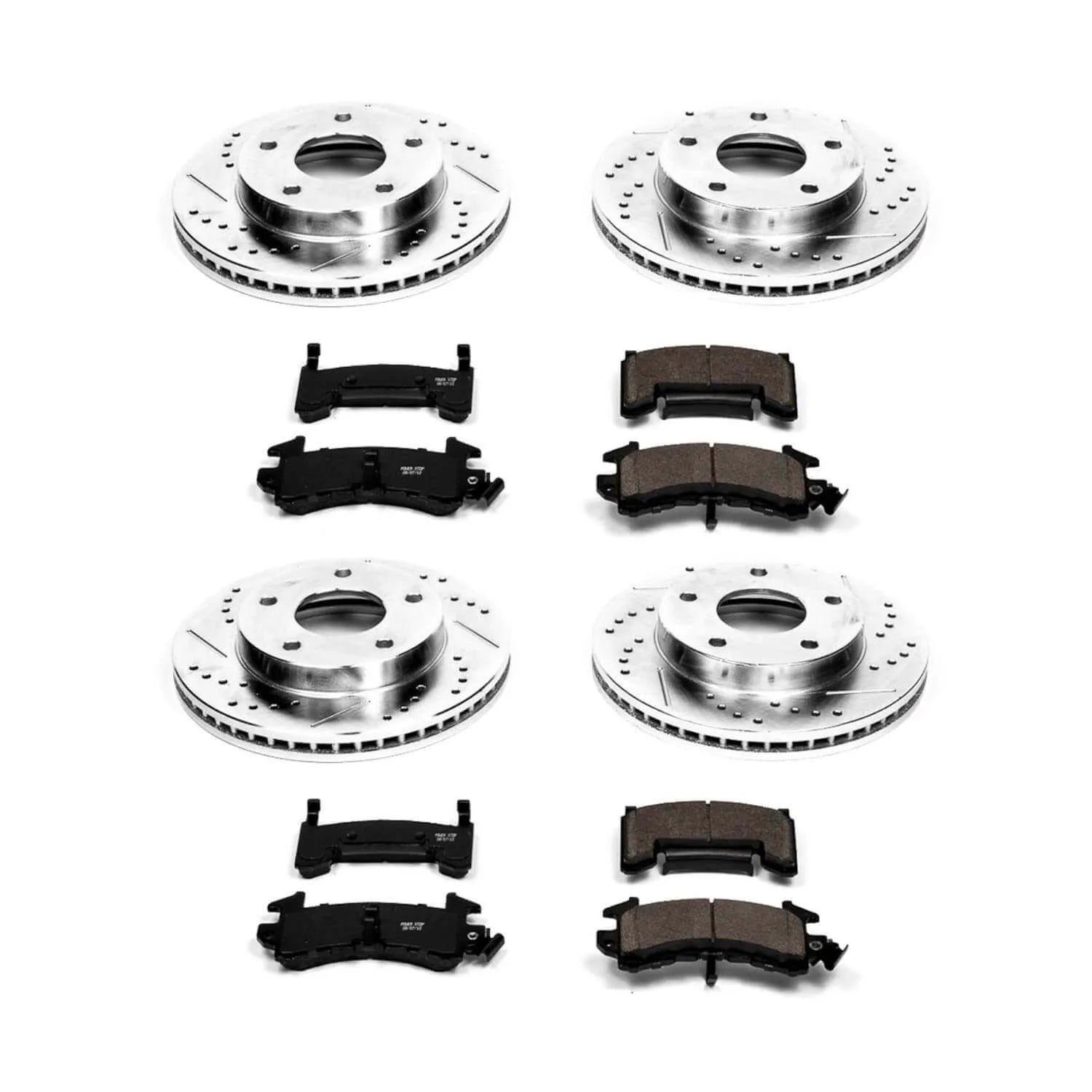 Power Stop K2847 - Z23 Evolution Sport Performance 1-Click Brake Kit With Hardware (Front And Rear)
