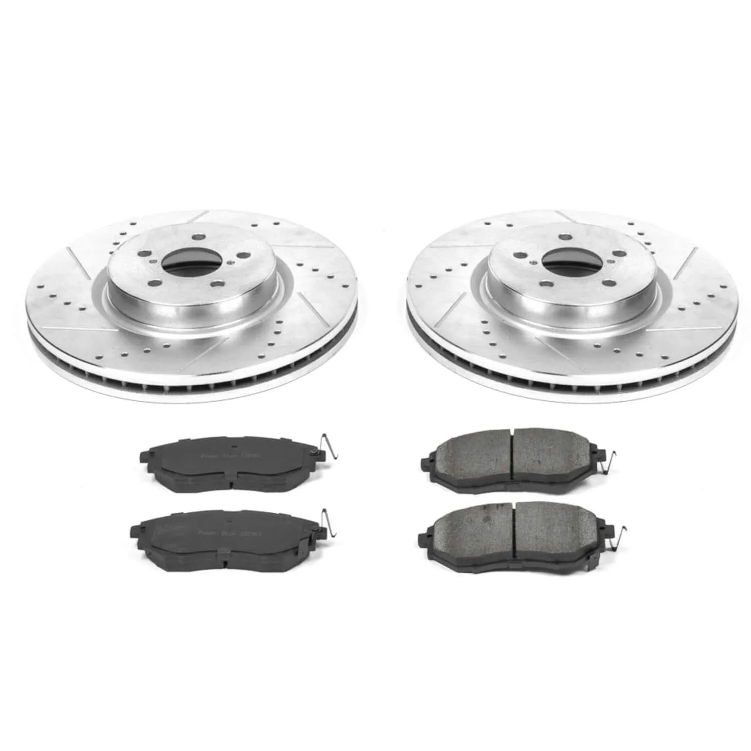 Power Stop K285 - Z23 Evolution Sport Performance 1-Click Brake Kit With Hardware (Front)