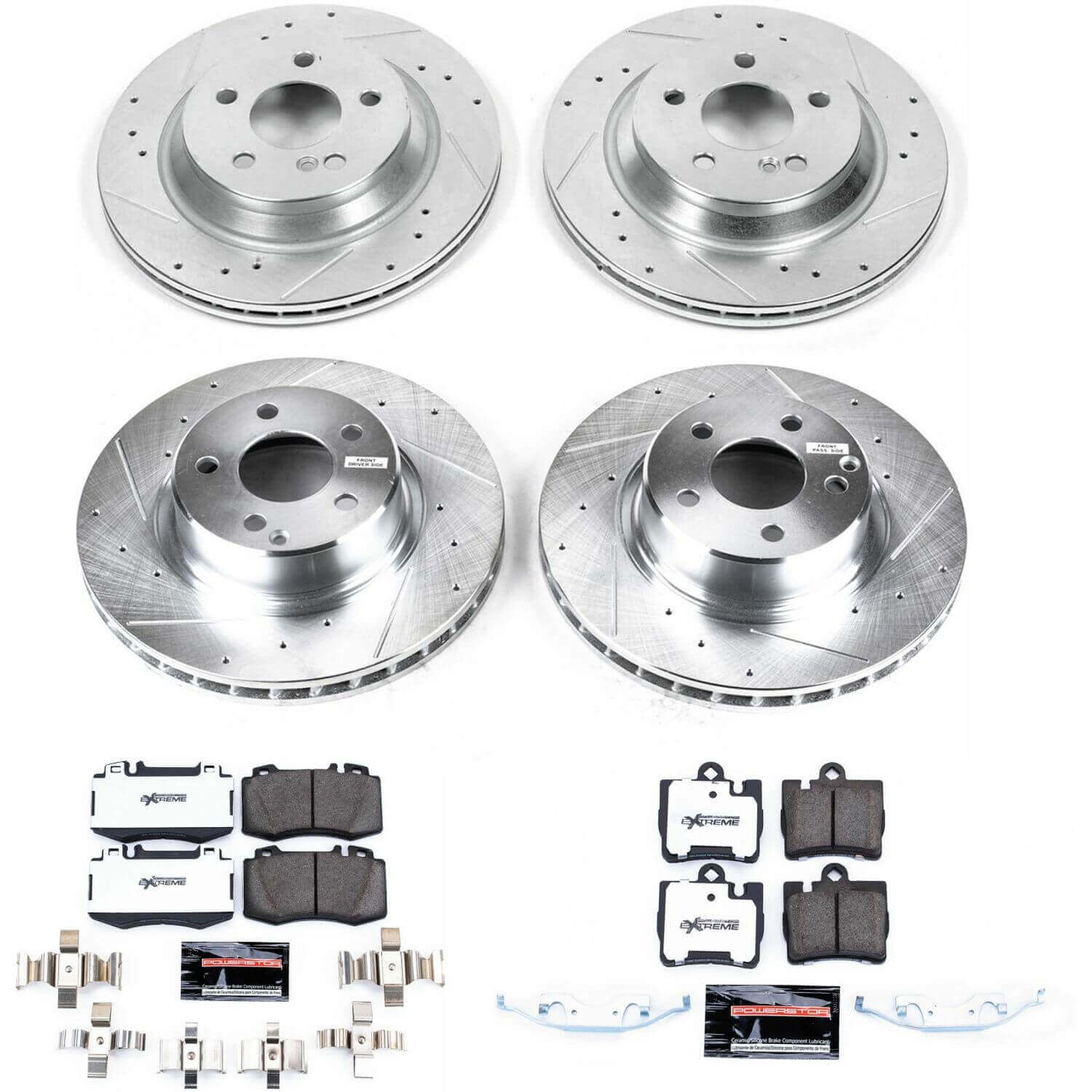 Power Stop K2851-26 Z26 Street Warrior 1-Click Front And Rear Brake Kit for 2002-2003 Mercedes-Benz S500 product image