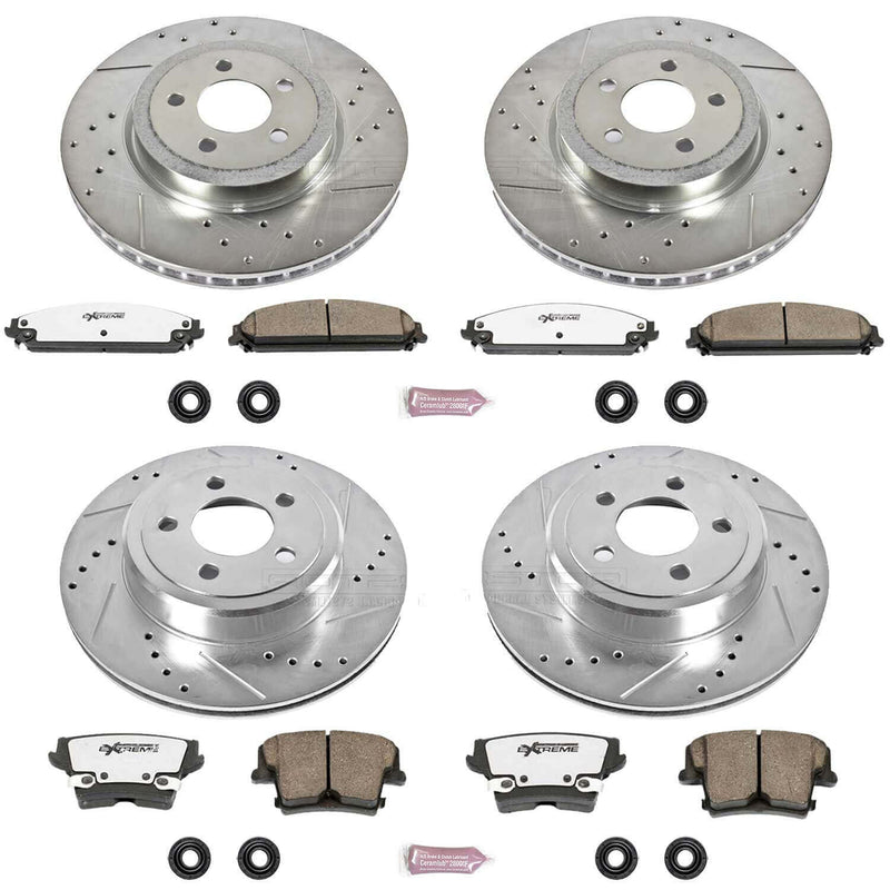 Power Stop K2853-26 Z26 Extreme Street Warrior 1-Click Brake Kit (Front And Rear) for 2005-2023 Chrysler 300 product image