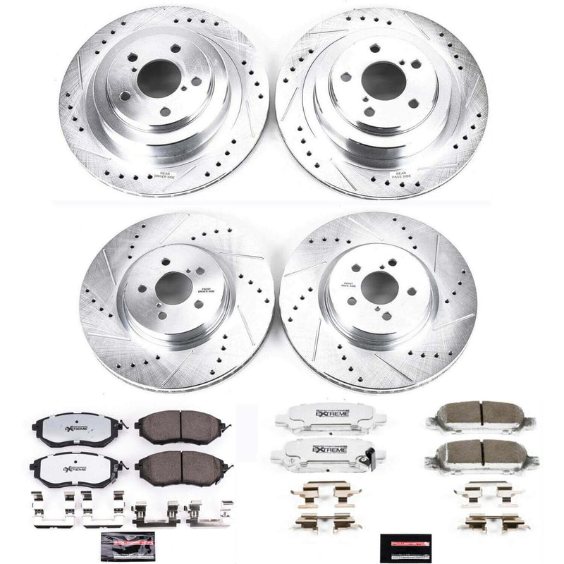 Power Stop K286-26 - Z26 Street Warrior 1-Click Front And Rear Brake Kit vehicle fitment brake part