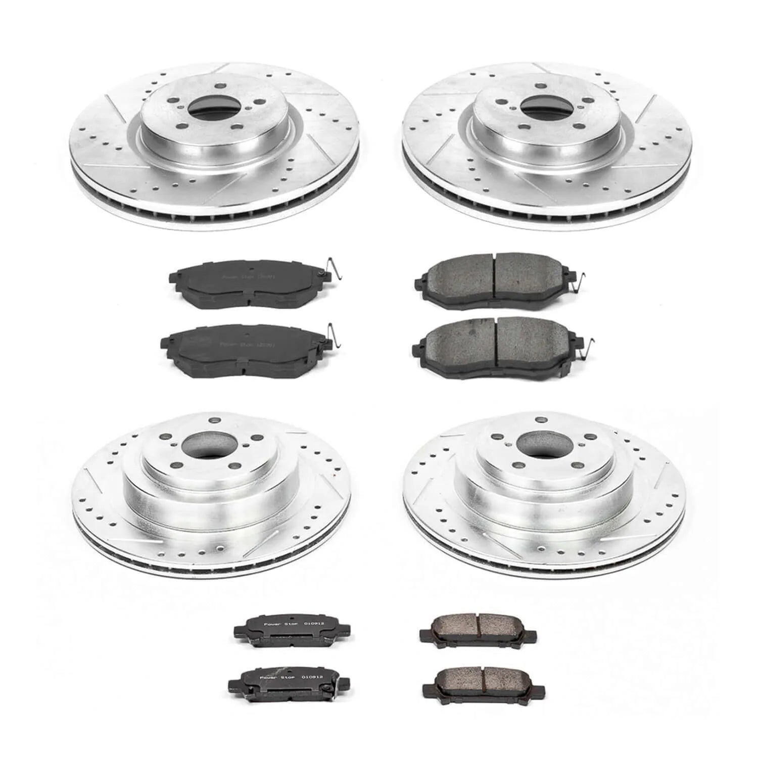 Power Stop K286 - Z23 Evolution Sport Performance 1-Click Brake Kit With Hardware (Front And Rear)