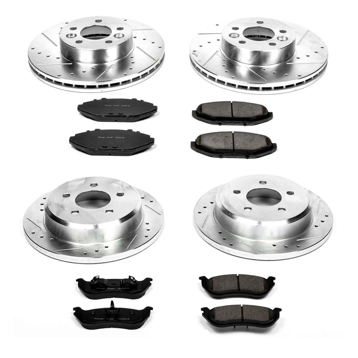 Power Stop K2861 - Z23 Evolution Sport Performance 1-Click Brake Kit With Hardware (Front And Rear)