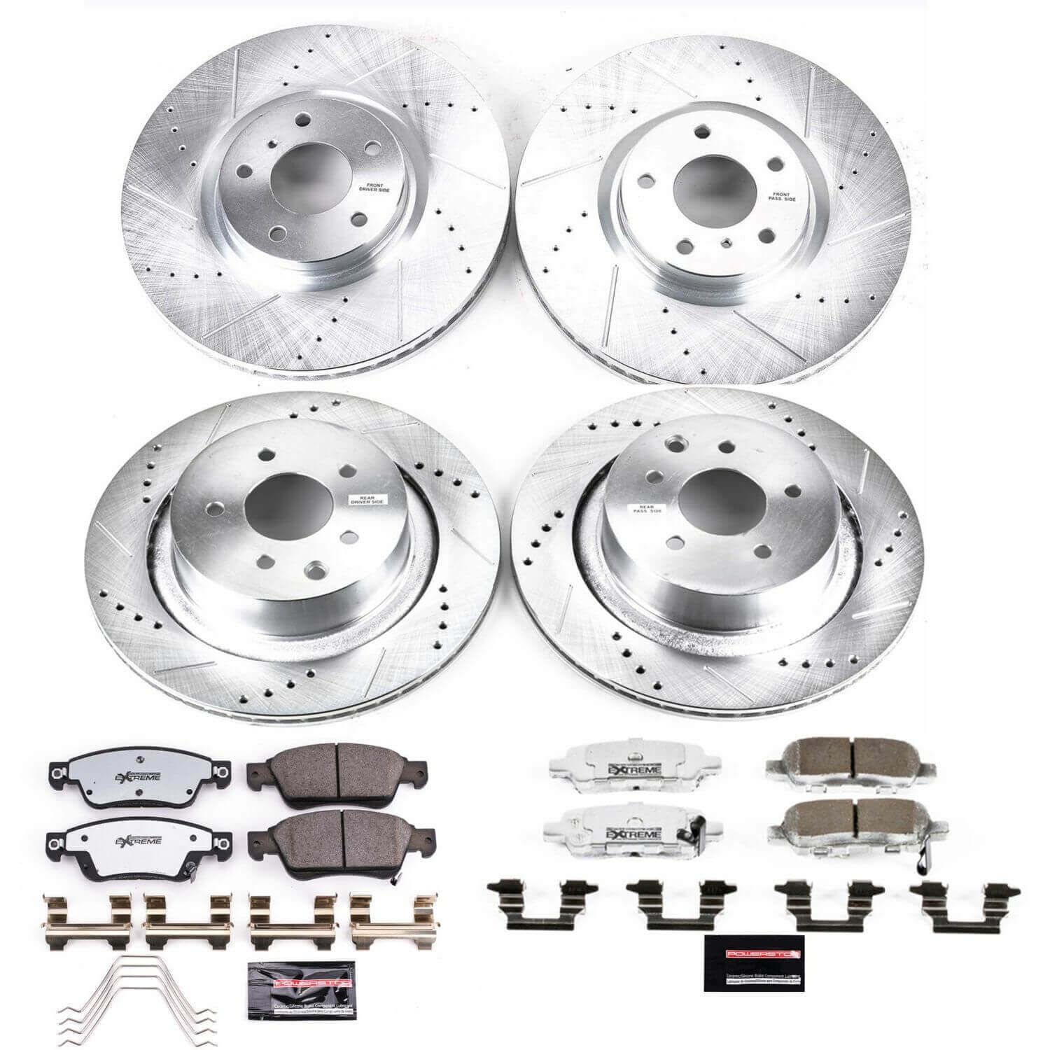Power Stop K2862-26 Z26 Street Warrior 1-Click Front And Rear Brake Kit for 2007-2013 INFINITI G35 Sport Sedan (4 product image