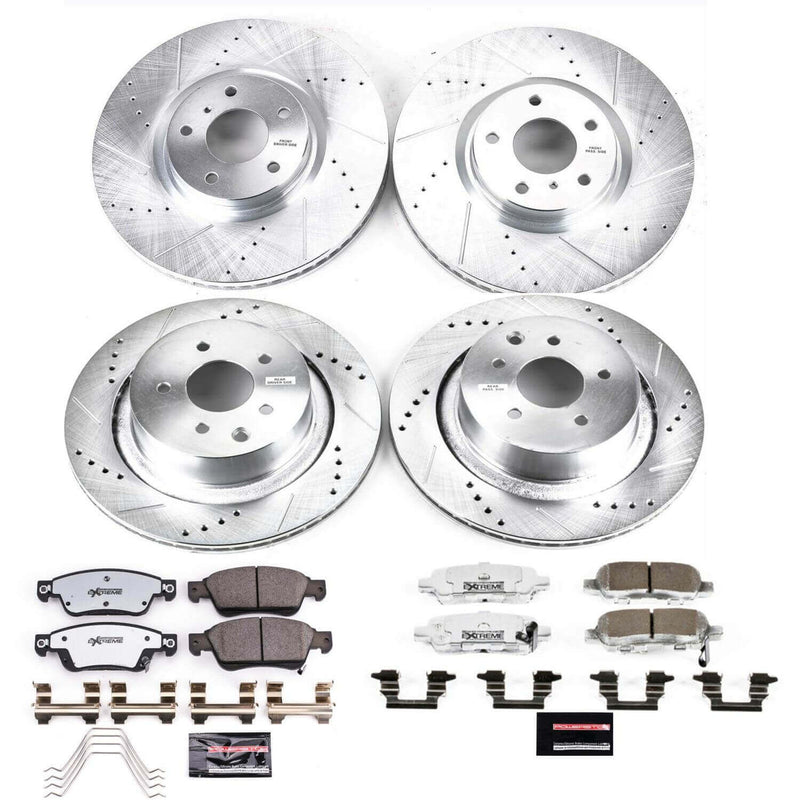 Power Stop K2862-26 Z26 Street Warrior 1-Click Front And Rear Brake Kit for 2007-2013 INFINITI G35 Sport Sedan (4 product image