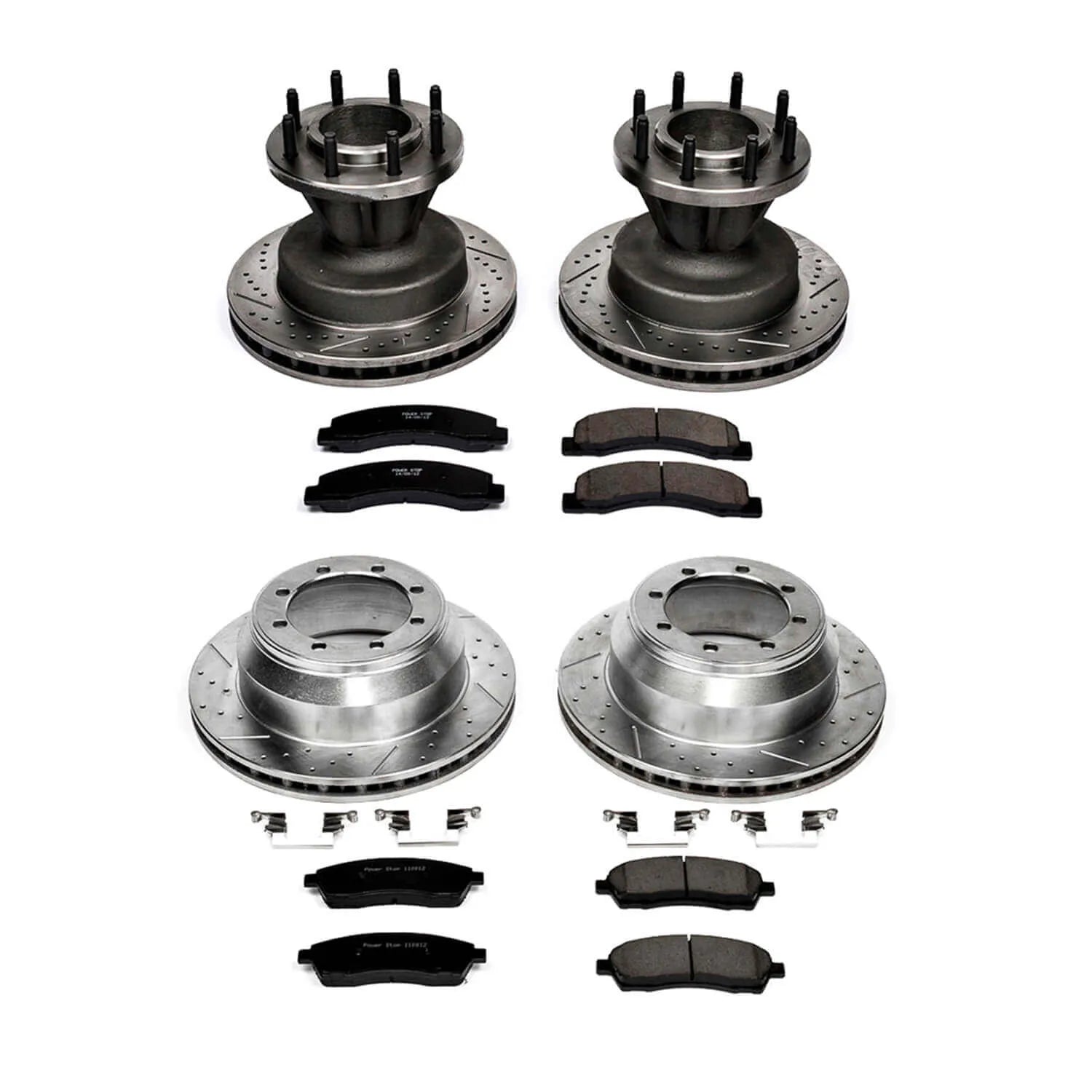 Power Stop K2868 - Z23 Evolution Sport Performance 1-Click Brake Kit With Hardware (Front And Rear)