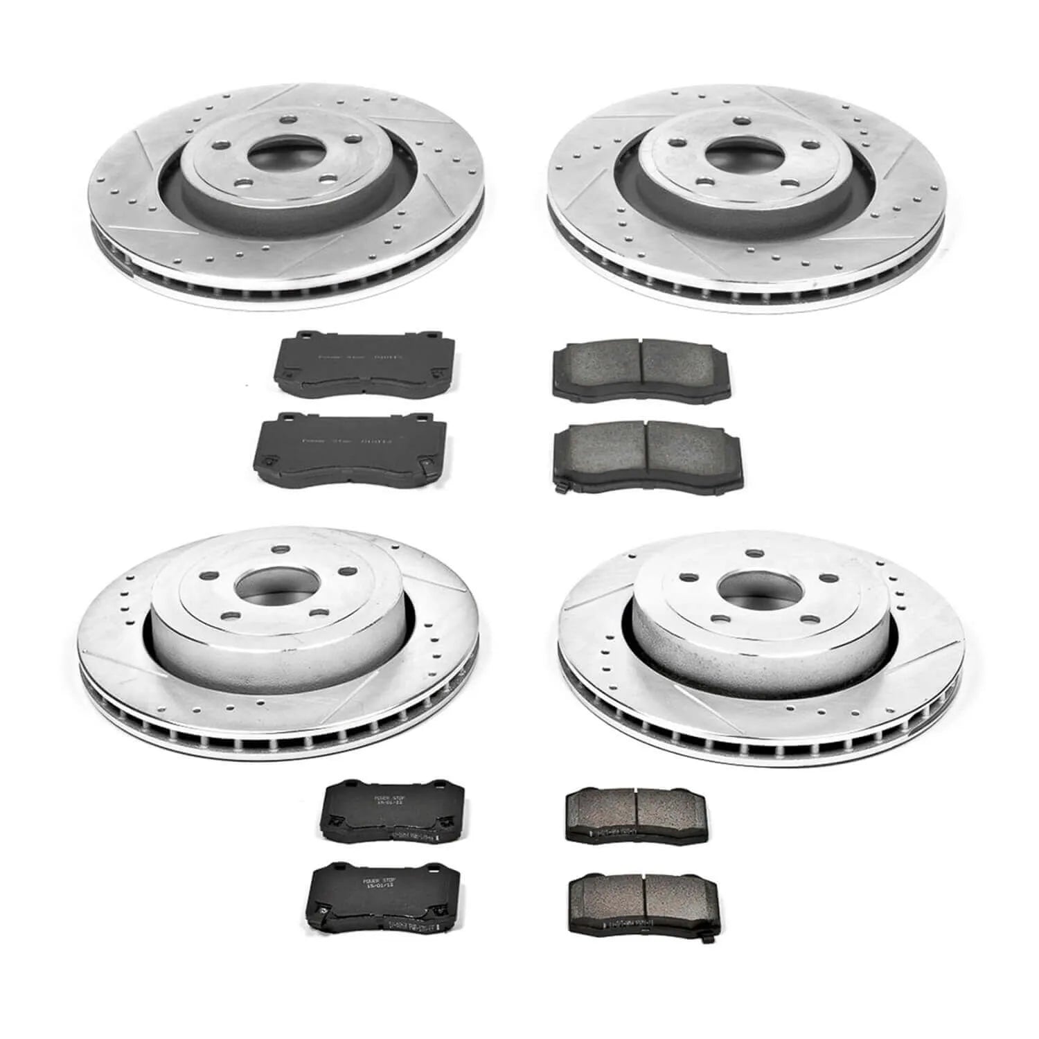 Power Stop K2876 - Z23 Evolution Sport Performance 1-Click Brake Kit With Hardware (Front And Rear)