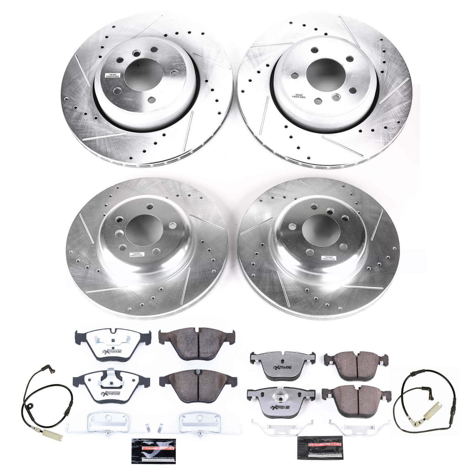 Power Stop K2877-26 Z26 Street Warrior 1-Click Front And Rear Brake Kit for 2004-2010 BMW 535I product image