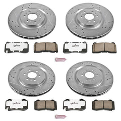 Power Stop K2881-26 Z26 Extreme Street Warrior 1-Click Brake Kit (Front And Rear) for 2004-2011 Cadillac Cts V product image