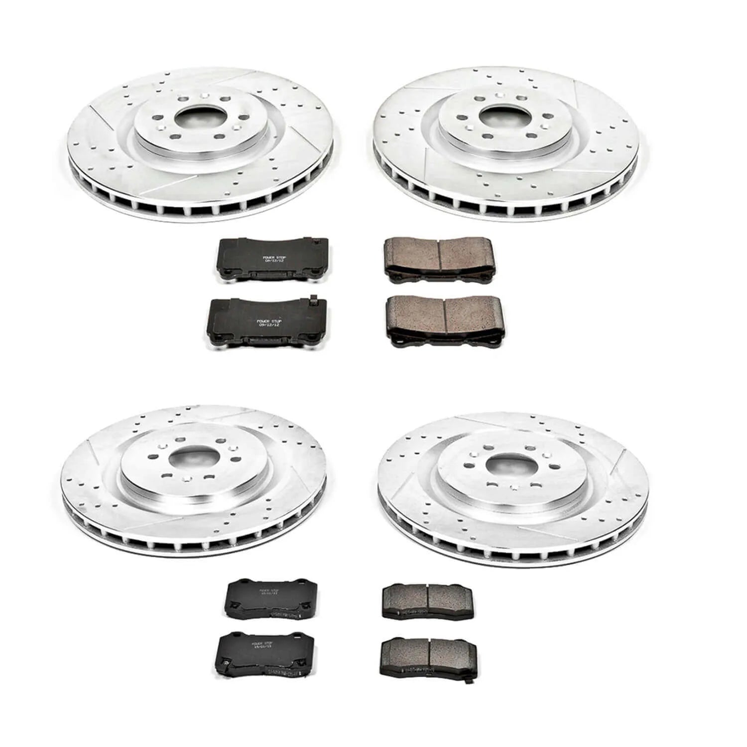 Power Stop K2881 - Z23 Evolution Sport Performance 1-Click Brake Kit With Hardware (Front And Rear)