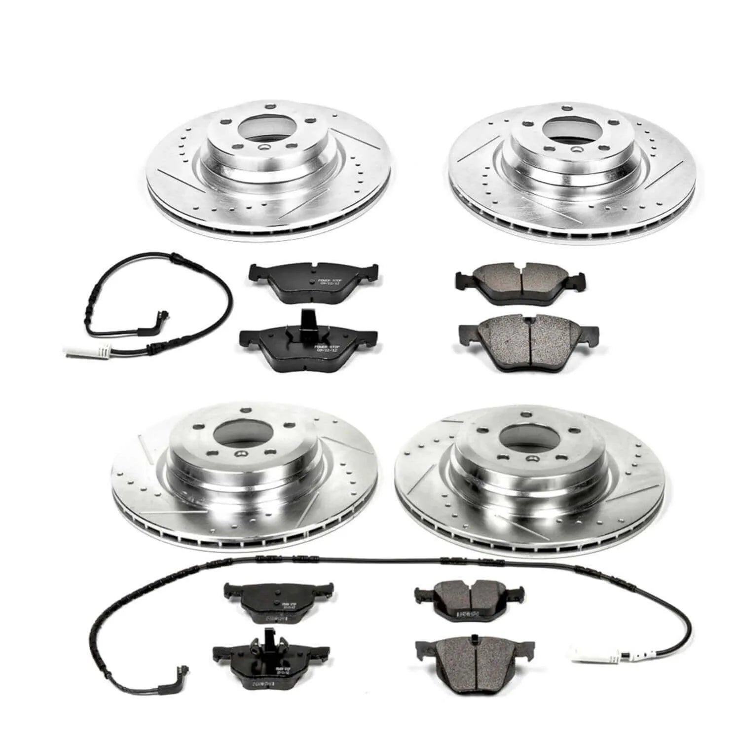 Power Stop K2886 - Z23 Evolution Sport Performance 1-Click Brake Kit With Hardware (Front And Rear)