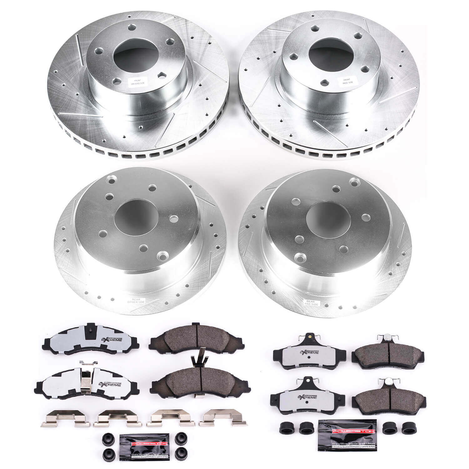 Power Stop K2889-26 Z26 Street Warrior 1-Click Front And Rear Brake Kit for 2004 Pontiac Gto product image