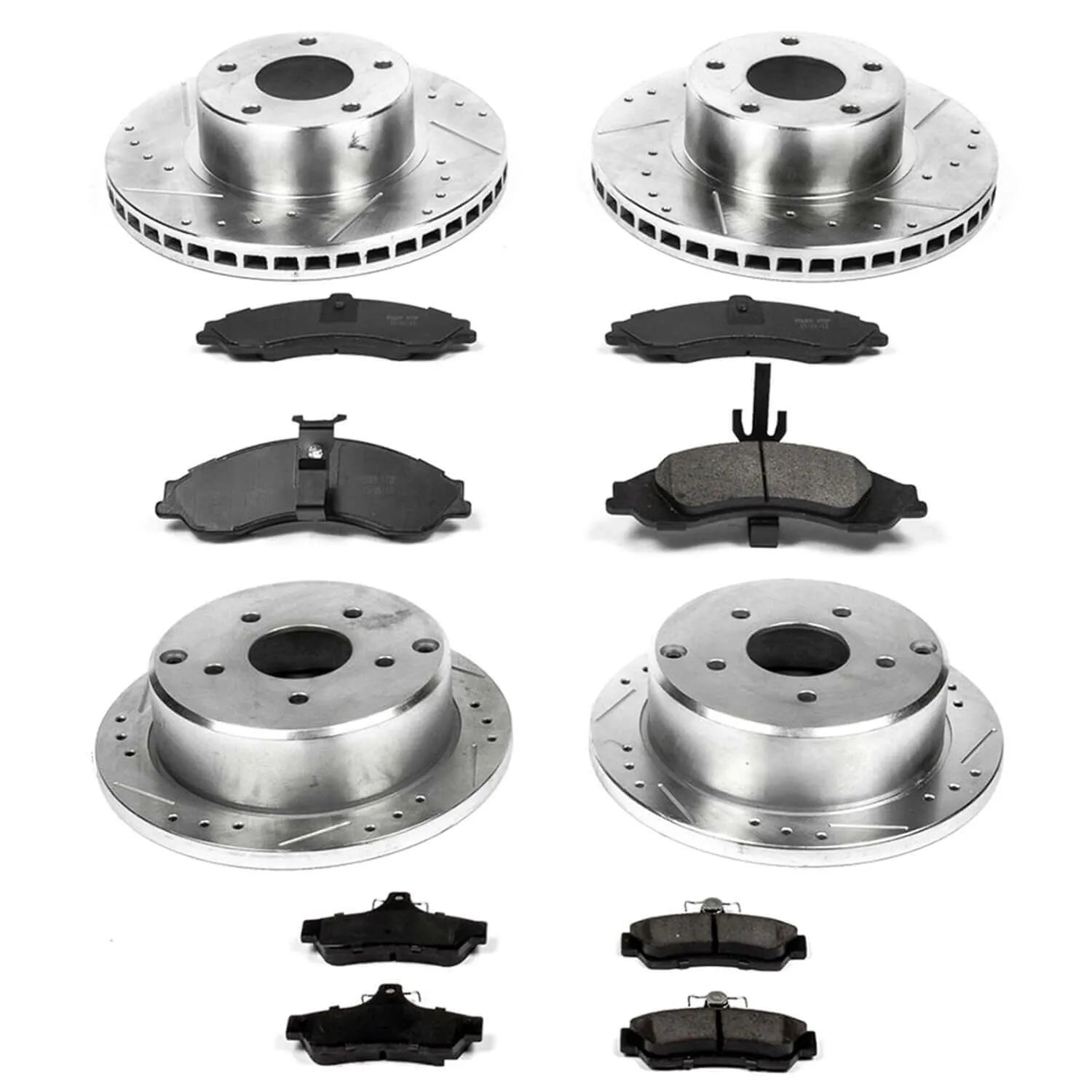 Power Stop K2889 - Z23 Evolution Sport Performance 1-Click Brake Kit With Hardware (Front And Rear)