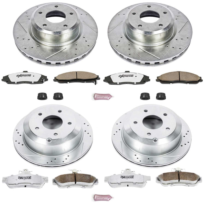 Power Stop K2893-26 Z26 Extreme Street Warrior 1-Click Brake Kit (Front And Rear) for 2005-2006 Pontiac Gto product image