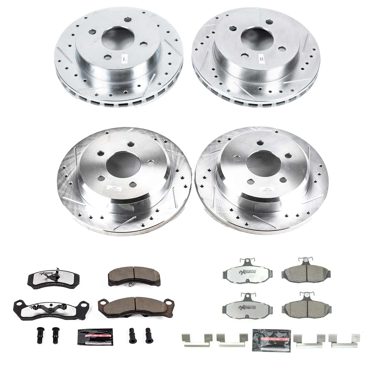 Power Stop K2899-26 Front And Rear Z26 Street Warrior 1-Click Pad And Rotor Kit for 1993 Ford Mustang Svt Cobra, Svt Cobra R product image