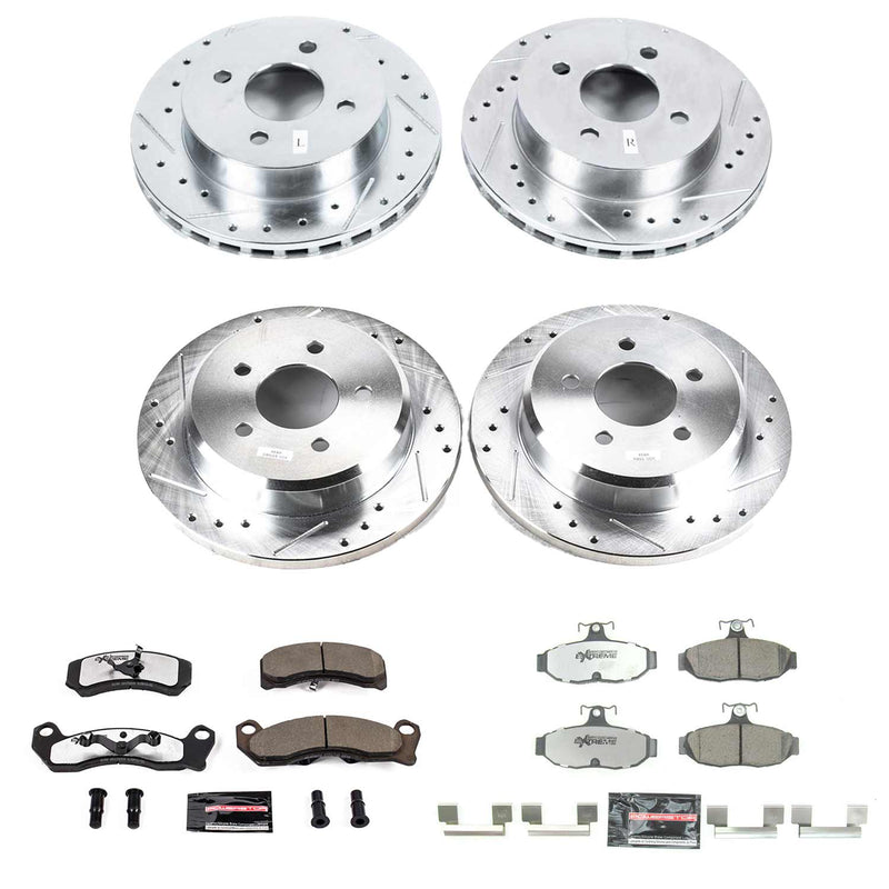 Power Stop K2899-26 Front And Rear Z26 Street Warrior 1-Click Pad And Rotor Kit for 1993 Ford Mustang Svt Cobra, Svt Cobra R product image