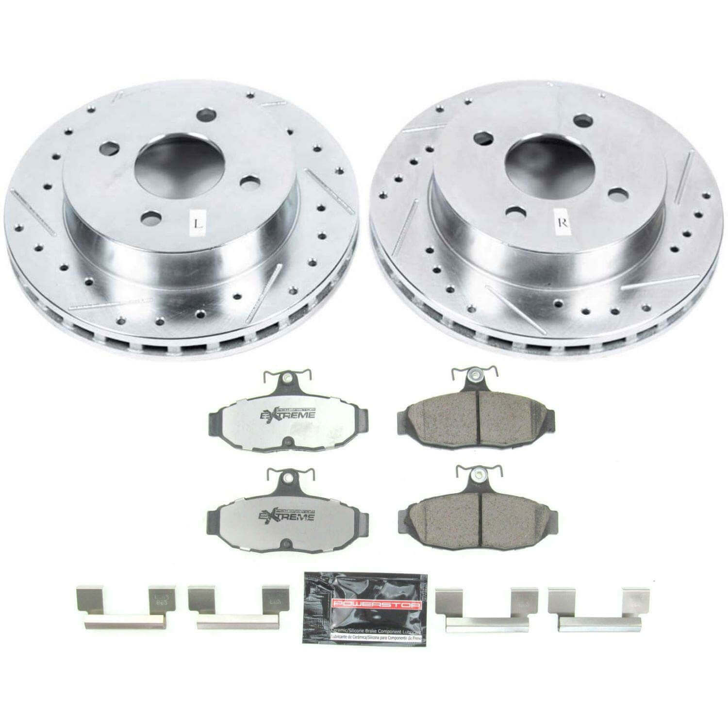 Power Stop K2906-26 Rear Z26 Street Warrior 1-Click Pad And Rotor Kit for 1993 Ford Mustang Svt Cobra, Svt Cobra R product image