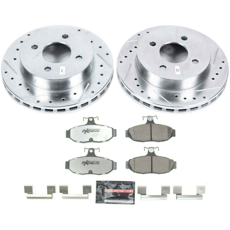 Power Stop K2906-26 Rear Z26 Street Warrior 1-Click Pad And Rotor Kit for 1993 Ford Mustang Svt Cobra, Svt Cobra R product image