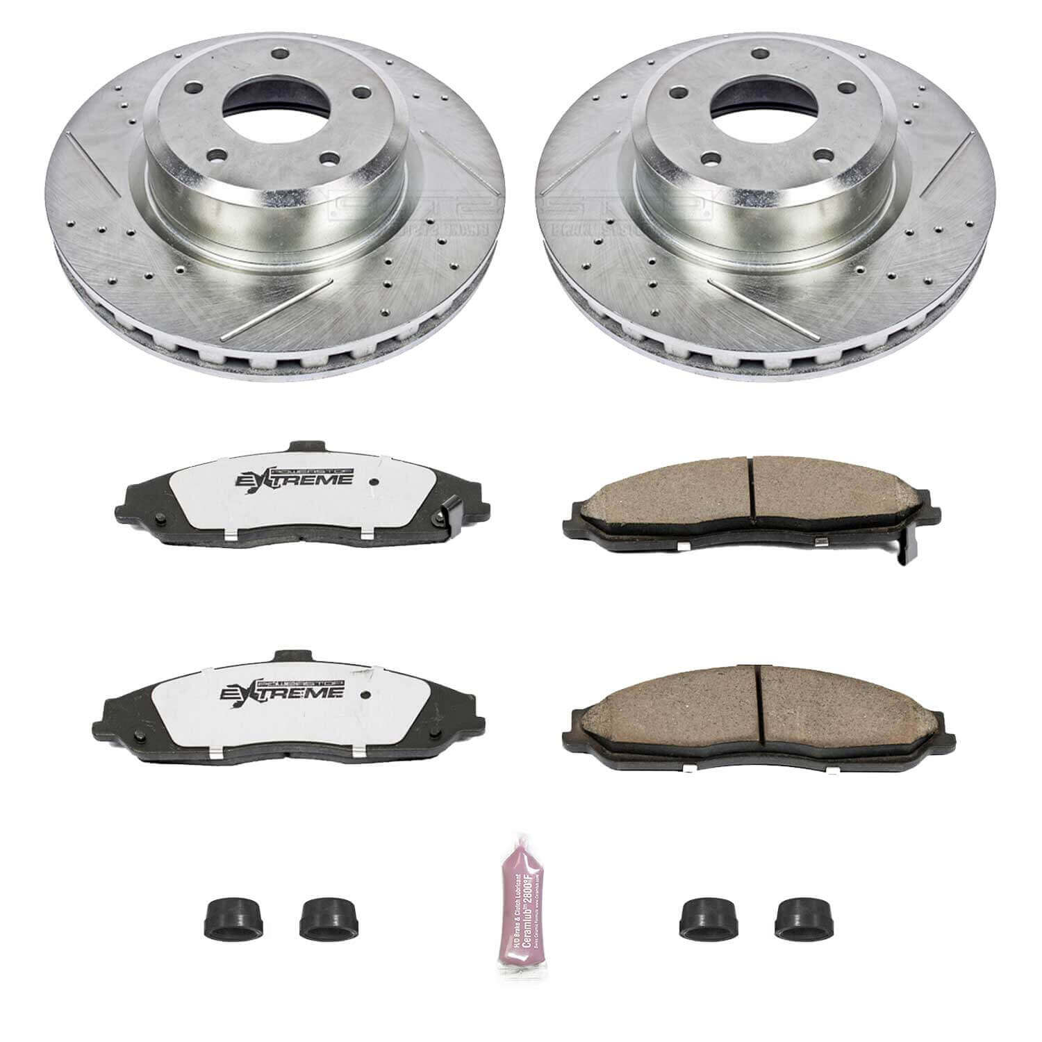 Power Stop K2912-26 Z26 Extreme Street Warrior 1-Click Brake Kit (Front) for 2005-2006 Pontiac Gto product image
