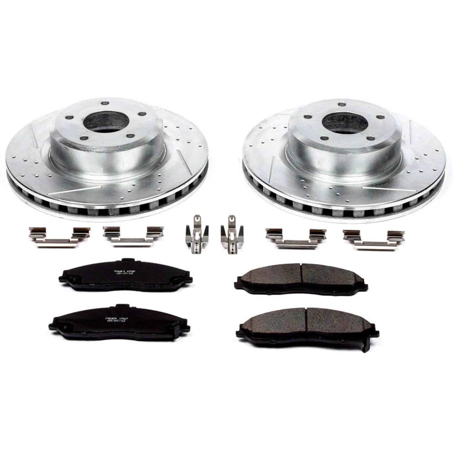Power Stop K2912 - Z23 Evolution Sport Performance 1-Click Brake Kit With Hardware (Front)