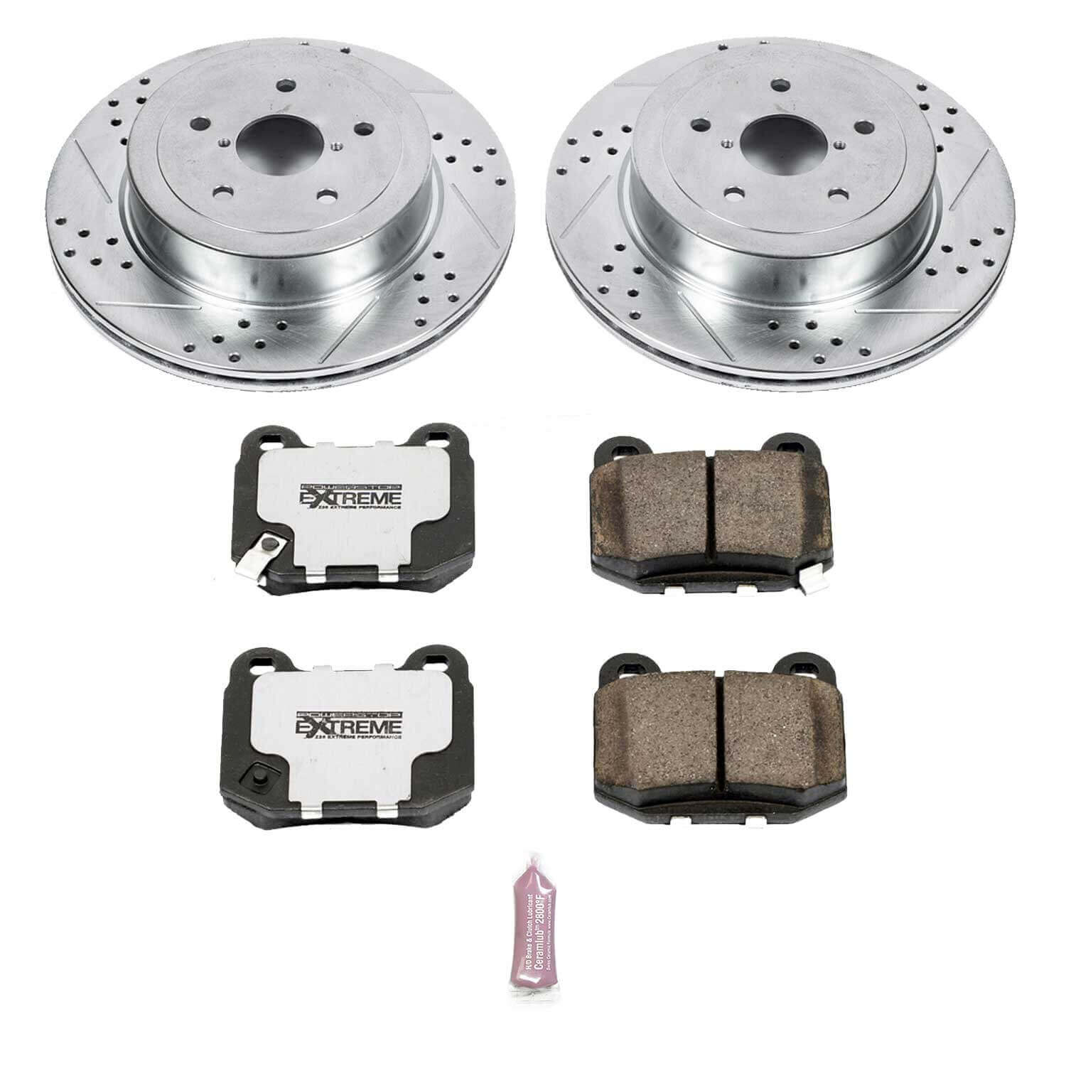 Power Stop K2913-26 Z26 Extreme Street Warrior 1-Click Brake Kit (Rear) for 2005-2007 Subaru Impreza Wrx Sti product image