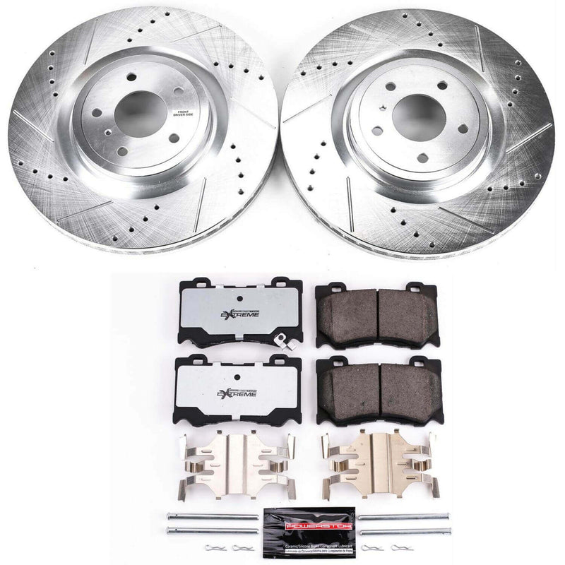 Power Stop K2915-26 Z26 Street Warrior 1-Click Front Brake Kit for 2008-2024 INFINITI FX50 product image