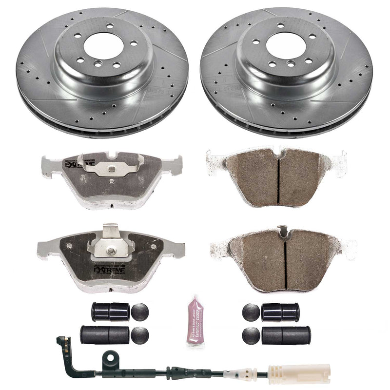 Power Stop K2918-26 Z26 Extreme Street Warrior 1-Click Brake Kit (Front) for 2004-2010 BMW 535I product image