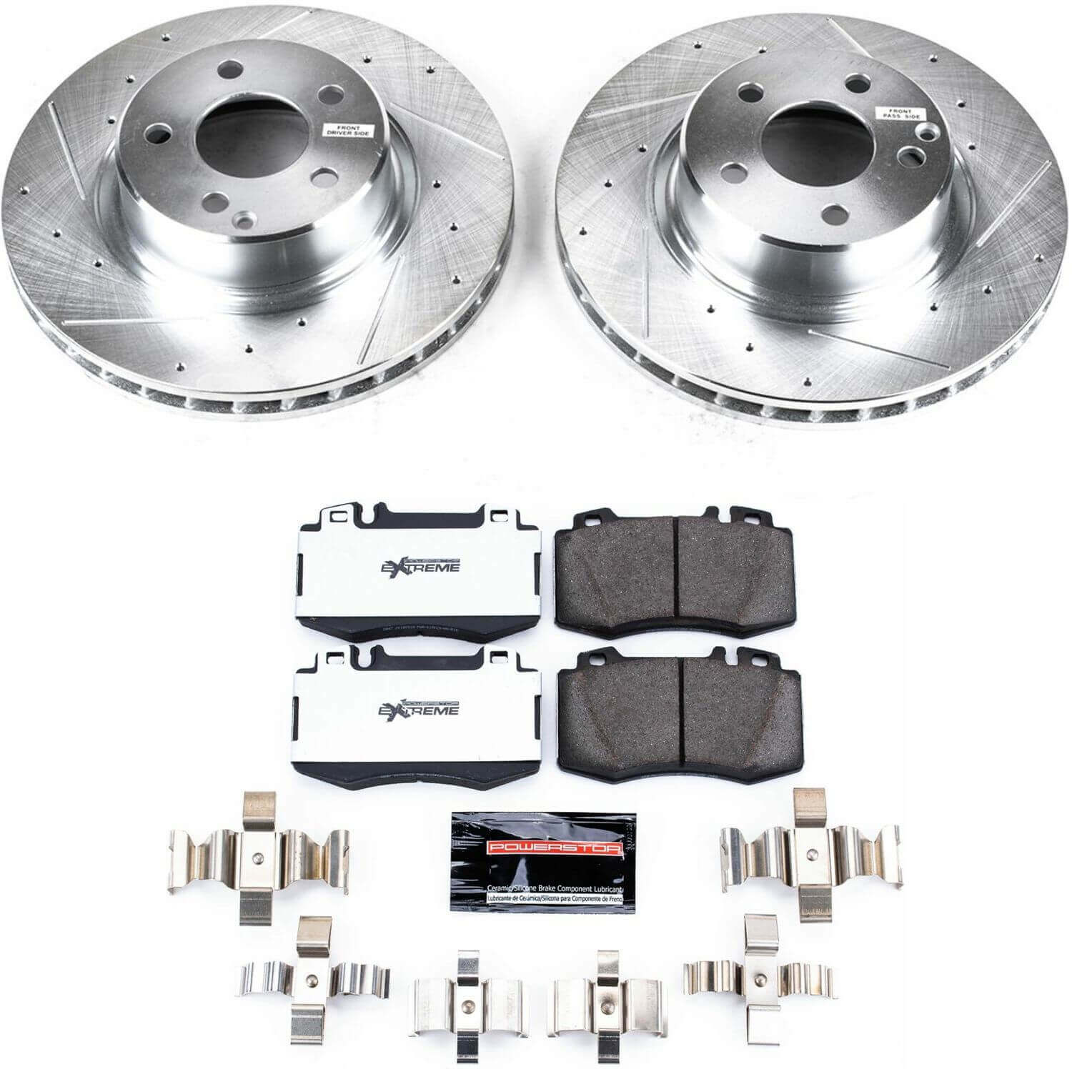 Power Stop K2932-26 Z26 Street Warrior 1-Click Front Brake Kit for 2002-2006 Mercedes-Benz CL500 product image