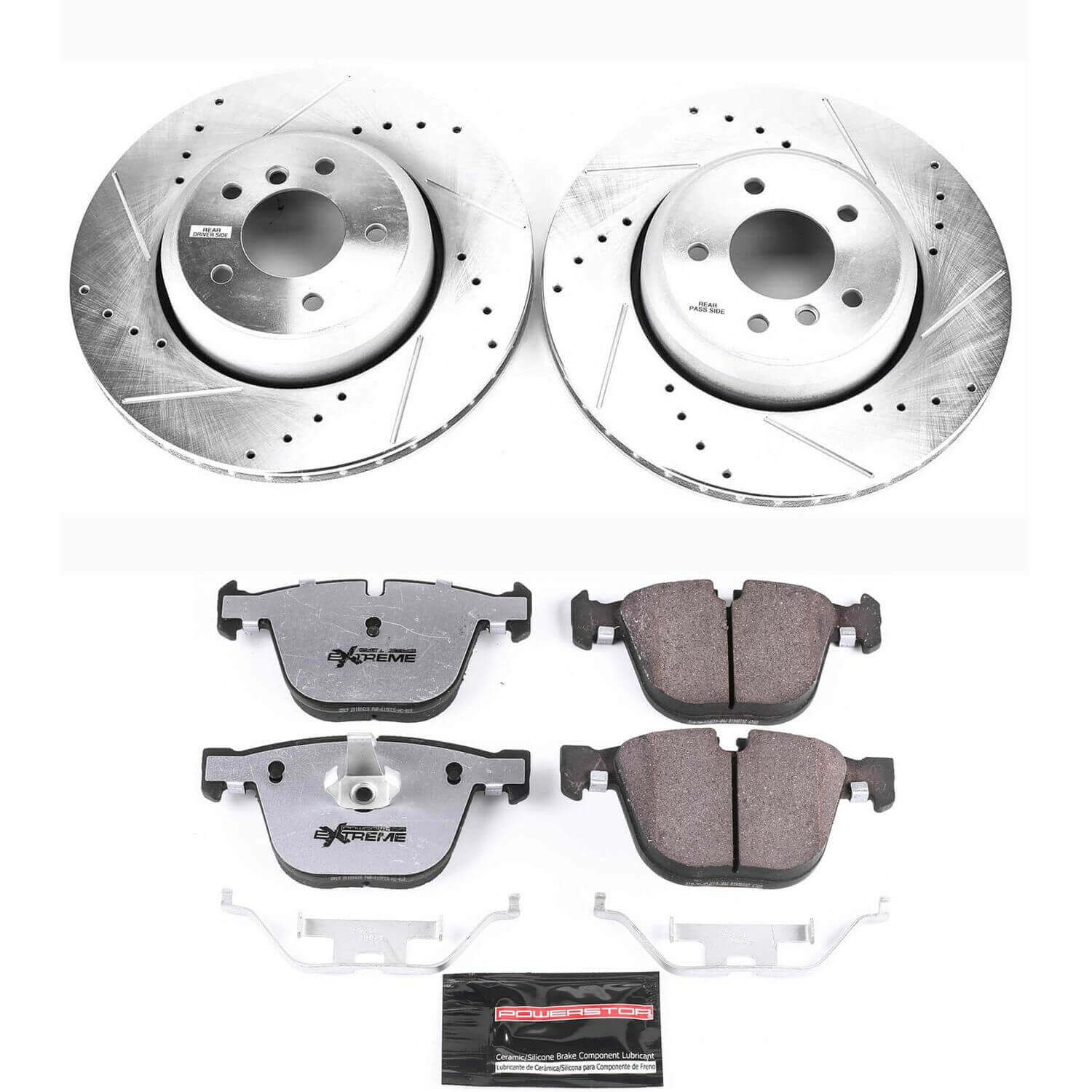Power Stop K2940-26 Z26 Street Warrior 1-Click Rear Brake Kit for 2004-2010 BMW 535I product image