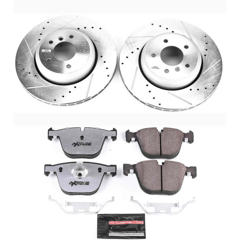 Power Stop K2940-26 Z26 Street Warrior 1-Click Rear Brake Kit for 2004-2010 BMW 535I product image