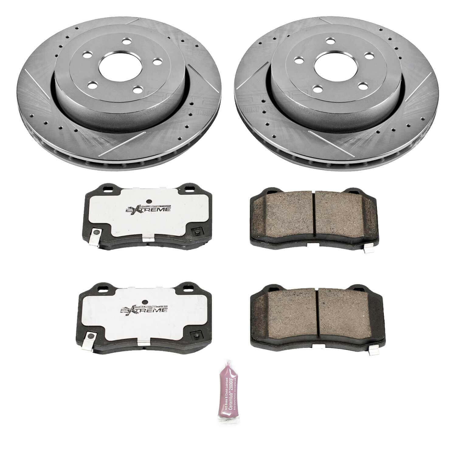 Power Stop K2949-26 Z26 Extreme Street Warrior 1-Click Brake Kit (Rear) for 2006-2010 Jeep Grand Cherokee SRT8 product image